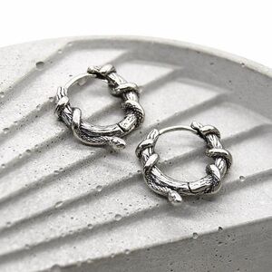Wrapped Snake Hoop Earrings